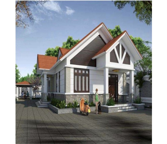 MẪU NHÀ CẤP 4 MÁI THÁI